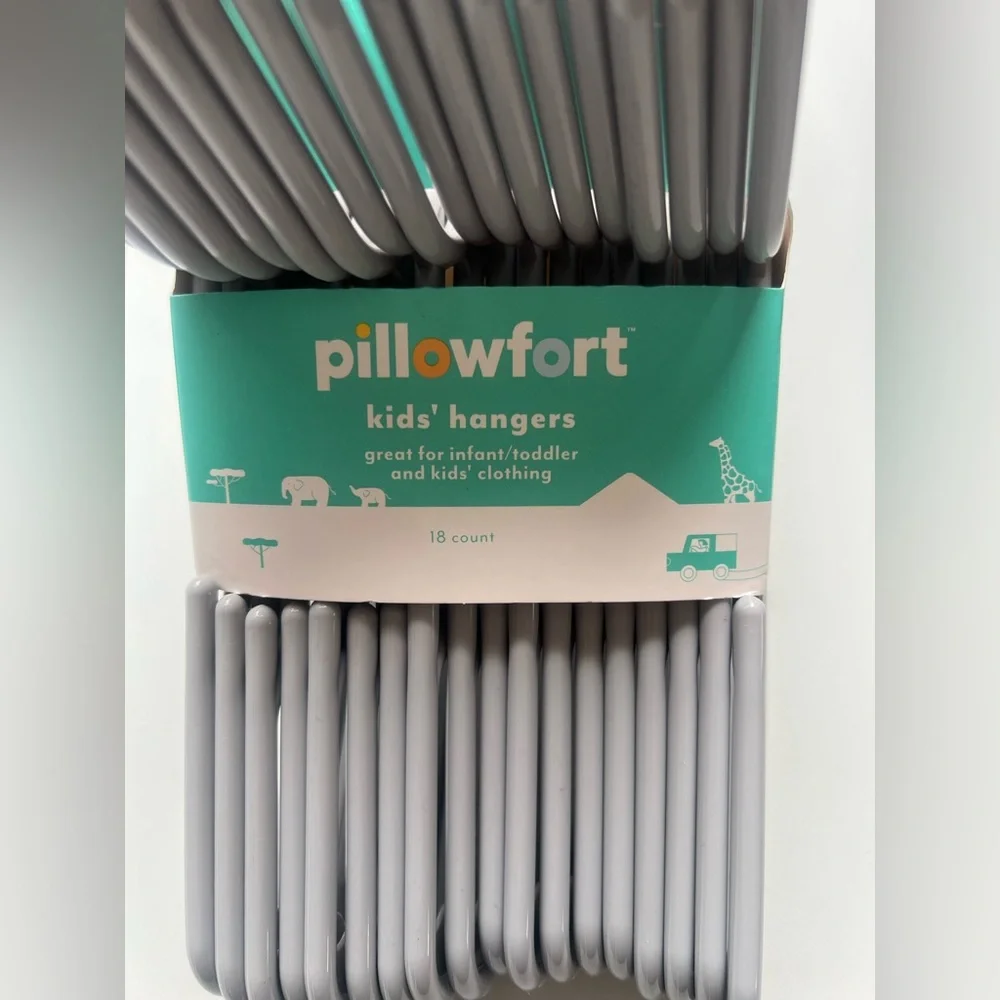 18pk Kids' Hangers Gray - Pillowfort™